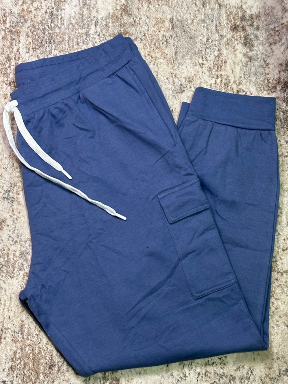 Essentials Navy Blue Hoodie with Interior Fleece